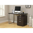 Monarch Specialties - 7026 Bureau 48 po L - Espresso Orientation Gauche Ou Droite-Conçu de manière durable avec une finition en stratifié brun espresso et un pied en forme de U en métal gris robuste pour un aspect contemporain, avec un plateau facile à nettoyer, idéal pour étudier, écrire ou travailler sur votre ordinateur portable.