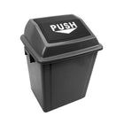 Johnny Vac – Poubelle avec couvercle pivotant, 6,6 gal (25 l), BIN25X2, gris et noir-Couvercle pivotant