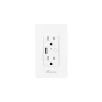 Prise murale Wi-Fi intelligente Apone avec chargeur USB-Aucun concentrateur requis, fil neutre requis: Wi-Fi intégré compatible avec tous les réseaux Wi-Fi 2,4 GHz.