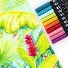 Tombow - Stylos à double pointe, couleurs tropicales, paq./10-La pointe ogive crée des traits uniformes