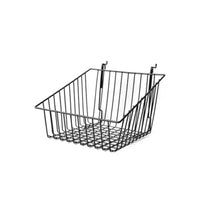 Eddie's - Panier metallique incline Slatwall & Grid - 12 po l x 12 po H x 8 po P - Noir - 3/paquet-Panier metallique pour murs à claire-voie et grilles