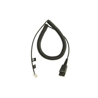 Jabra - Cordon inférieur spiralé Quick Disconnect to Modular (RJ), 6.6' (8800-01-01)-Type de produit : Câble réseau