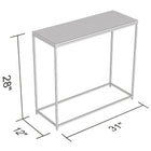 Safdie & Co. 31L Table Console - Métal Noir - Marbre-Facile à assembler.