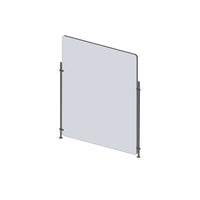 Mark Maker Rod Sneeze Guard - Acrylique transparent 1/4" - panneau de 23,5" Lx31,5"H- ensemble de tiges de 24"H - pas de passage-Distanciation sociale optimale entre deux groupes de personnes