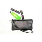 Designer Ashlin  Destiny Mini Cosmetic And Phone Beauty Wristlet  Cuir végétalien  Noir-Utilisez-le seul ou dans un autre sac. jour ou soir.