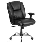Chaise de travail pivotante HERCULES Big and Tall avec accoudoirs ajustables, capacité 400 lb, cuir noir (GO2132LEA)-Capacité de poids de 400 lb