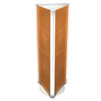 Azar Displays – Présentoir de plancher à panneaux perforés sur 3 côtés, 60 x 16 po, orange (700450-ORG)-Repose sur une base rotative