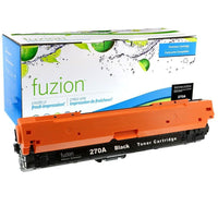 fuzion - HP 650A (CE270A) Cartouche De Toner Remanufacturée - Rendement Standard - Noir-Couleur d'encre: Noir