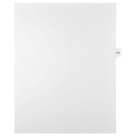 Markmaker - Intercalaires imprimes Legal, Blanc, 1/15th coupe, format lettre, sans trous, 25 tabs/PQT, 5 PQT/Boite, Numero 111-Intercalaires imprimes Legal