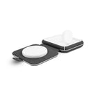 LOGiiX - Tapis de chargement sans fil Travel Pad Duo - Noir charbon-Extérieur en toile élégant et durable
