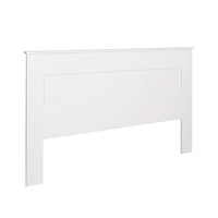Prepac - Tête de lit à panneau plat WHFK-1301-1, très grand lit, blanc-Convenable aux très grands lits