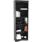 Sonax – Bibliothèque de 72 po de la collection Hawthorn, noir minuit-Formes incurvées très jolies