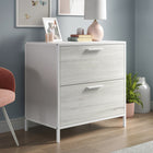 Sauder - La Collection Boulevard Cafe Classeur latéral - Finition White-Tiroirs avec coulisses à extension complète pour dossiers suspendus de format lettre ou légal.