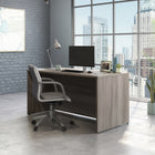 Sauder 59"W La Collection Affirm Bureau - Finition Hudson Elm-  La surface supérieure en mélamine est résistante à la chaleur, aux taches et aux rayures