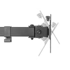 Uplite – Support de bureau pour moniteur unique, entièrement ajustable, articulé, pour 1 écran de jusqu'à 32 po, noir (UPMM32)-La gestion intégrée des câbles garde vos câbles d'alimentation et AV propres et organisés avec des pinces de câbles détachables sur les bras et sur le poteau central