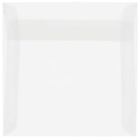 JAM Paper Enveloppes translucides, 6,5 x 6,5 po, transparent, 250/paquet-Enveloppes en papier translucide clair