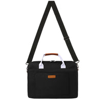 Vangoddy Sac de transport à bandoulière avec poignée pour ordinateur portable 14 po - Noir-Transportez et protégez vos appareils avec style et confort avec ce sac messager en nylon sergé