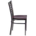 Flash Furniture - Chaise de restaurant en métal de la série HERCULES avec dossier en croix à enduit lustré - siège bois d'acajou-Conception à dossier en croix