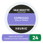 Van Houtte - Capsules K-Cup de café Espresso Dolce Crema - torréfaction moyenne - paquet de 24-Torréfaction : Van Houtte Espresso Dolce Crema est fabriqué à partir de café 100 % arabica, biologique et certifié issu du commerce équitable
