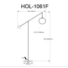 Dainolite - Lampe sur pied à incandescence transitionnelle Holly, 1 lumière, laiton vieilli et verre opale-Métal