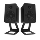Kanto SE6 Supports de haut-parleur de bureau surélevés pour haut-parleurs grands - Noir-La surface de repos du haut-parleur mesure 5,3po L x 7,4po l (13.5 x 18,8 cm).