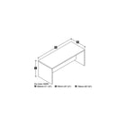 Bureau de luxe Pro-Linea, blanc-Bord de luxe en PVC.