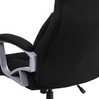 Flash Furniture - Fauteuil direction pivotant HERCULES Big and Tall, capacité de 500 lb, tissu noir (GO18501FAB)-Siège et dossier profilés