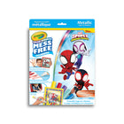 Crayola - Ensemble de pages à colorier et mini marqueurs métalliques Color Wonder sans dégât - Spidey et ses amis-Comprend 18 pages à colorier Color Wonder et 5 marqueurs Color Wonder