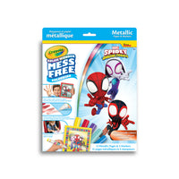Crayola - Ensemble de pages à colorier et mini marqueurs métalliques Color Wonder sans dégât - Spidey et ses amis-Comprend 18 pages à colorier Color Wonder et 5 marqueurs Color Wonder