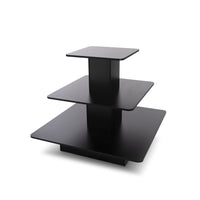 Can-Bramar - Econoline Table de présentation de marchandisage carrée à 3 niveaux - 48po P x 48po L x 42po H - Blanc-Surface en mélamine durable de 3/4po d'épaisseur