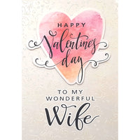 Rosedale Gold - Cartes de souhaits/Enveloppes - Joyeuse St-Valentin Épouse (50103) - 5-1/2 po x 8 po - paquet de 6-Imprimées sur un papier de qualité non couché