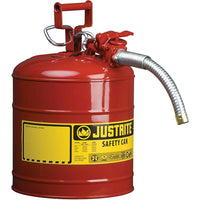 JustriteMD – Bidon de sécurité AccuFlowMC de type II, 1 po, 2 1/2 gal, rouge-Le mécanisme de déclenchement Safe-SqueezeMD exclusif d’AccuflowMC offre un débit régulier et un versement précis