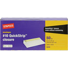 Staples - Enveloppes blanches n° 10, 4 1/8 po x 9 1/2 po, bte/50 - QuickStrip-N&ordm; 10, 4 1/8 po x 9 1/2 po