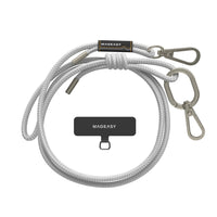 SwitchEasy - MagEasy Carte à sangle avec tour de cou amovible et lanière de téléphone - Sangle de 6 mm - Gris brumeux-Pas besoin de compromis entre forme et fonction
