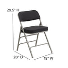 Flash Furniture – Chaise pliante courbée Hercules, métal double charnière, triple renfort, capitonnée, noir (AWMC320AFBK)-Cadre en acier de calibre 18