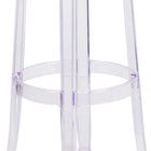 Tabouret de bar transparent de 29,75 po (FH-118-APC2-GG)-S'empile jusqu'à 4 de haut