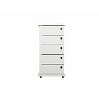 Simply - Unité de stockage 14.96"W x 10.43"D x 28.35"H - Blanc-Construction robuste en acier dotée d'un fini résistant aux rayures.