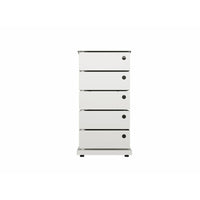 Simply - Unité de stockage 14.96"W x 10.43"D x 28.35"H - Blanc-Construction robuste en acier dotée d'un fini résistant aux rayures.