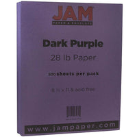 Jam Paper Papier texturé, 8 1/2 x 11 po, violet foncé, 500 feuilles/rame-Violet foncé