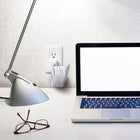 CJ Tech - Câble de recharge micro USB avec gestion de câble magnétique 6 pi - Blanc-Têtes en aluminium