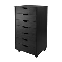 Winsome - Armoire pour garde-robe/bureau Halifax, 7 tiroirs, noir-Les chariots de rangement pour garde-robe de Halifax sont dotés d’une multitude de tiroirs pour un rangement facile d’accès dans votre bureau, votre cuisine, votre atelier ou votre chambre d’enfant.