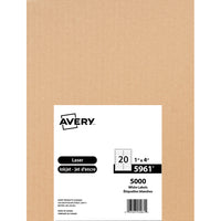 Avery 5961 Étiquettes d'adresse Easy Peel, blanches, laser, 4" x 1", 5,000/pqt-La caractéristique Bord-éclair permet de peler rapidement et facilement les étiquettes. Vous n'avez qu'à plier la feuille pour exposer le bord des étiquettes.