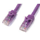 StarTech Câble de raccordement Cat6 avec connecteurs anti-coupure RJ45, 50 pi, violet-Les connecteurs en or de 50 microns garantissent une conductivité optimale tout en éliminant les pertes de signaux en raison de l’oxydation ou la corrosion