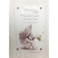 Rosedale Gold – Cartes de sympathie et d’enveloppes, May God’s Love Comfort You, 5 1/2 x 8 po, 6/paquet (19959)-Imprimé sur du papier cartonné non couché de haute qualité