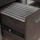 Sauder - La Collection Rock Glen Bureau - Finition Blade Walnut-Cadre en metal laque argente pour la durabilite et le design.