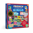 eeboo jeu Français Bingo vocabulaire-6 plateaux de jeu 48 pièces à jouer, sac en tissu bleu inclus