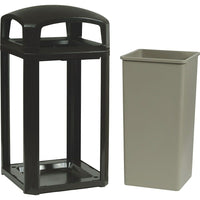 Rubbermaid – Contenant classique Landmark SeriesMD, sable, 45 gallons, doublure 3959 sans côtés (FG397500SBLE)-Capacité : 50 gallons américains