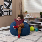Flash Furniture - Petit fauteuil poire denim pour enfants-Housse amovible lavable à la machine