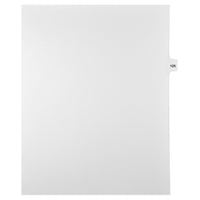 Markmaker - Intercalaires imprimes Legal, Blanc, 1/15th coupe, format lettre, sans trous, 25 tabs/PQT, 5 PQT/Boite, Numero 125-Intercalaires imprimes Legal
