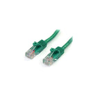StarTech  Câble de raccordement anti-accrochage 45PATCH10GN de catégorie 5e, 10 pi, vert-Deux connecteurs RJ-45 mâles assurent une connectivité transparente